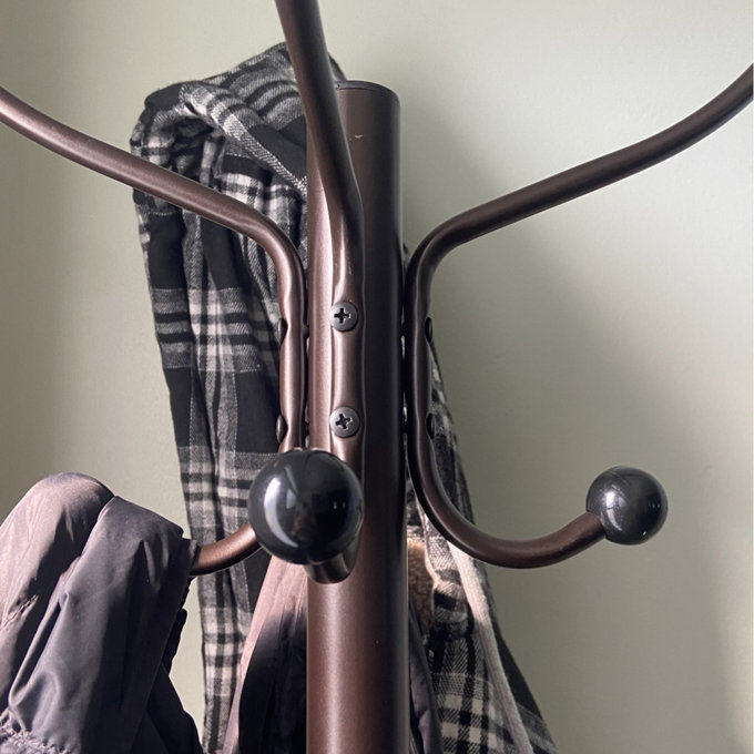 Charlton Home® Freestanding coat rack-14 Hook Coat Rack，Steel